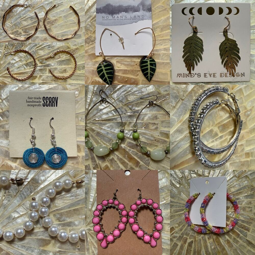 Reseller Earring Lot 10 Pairs Vintage NWT NWOT Mixed Styles MSRP $116